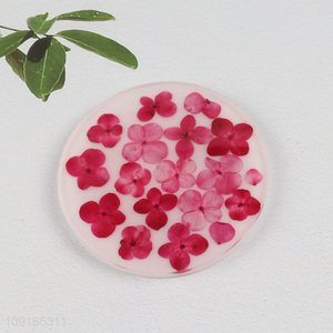 Factory Supply Epoxy Resin Dried Flower Coasters Housewarming Pressent