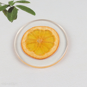 Wholesale Orange Slice Coasters Funny Fruit Coasters for Dining Table