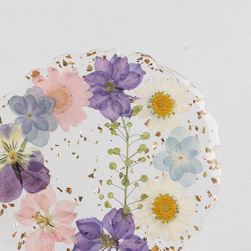 China Imports Flower Coasters Dried Flower Drink Coasters Cup Mats