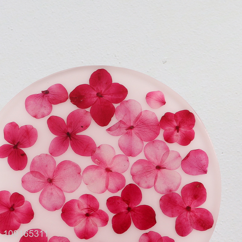 Factory Supply Epoxy Resin Dried Flower Coasters Housewarming Pressent