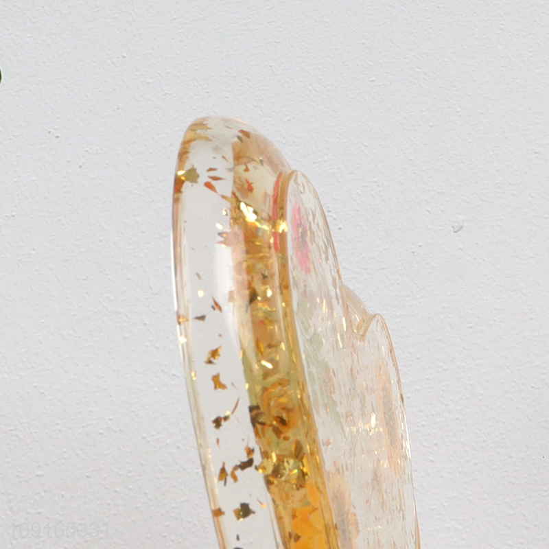 Hot Selling Dried Flower Jewelry Tray Heart Shaped Resin Trinket Tray