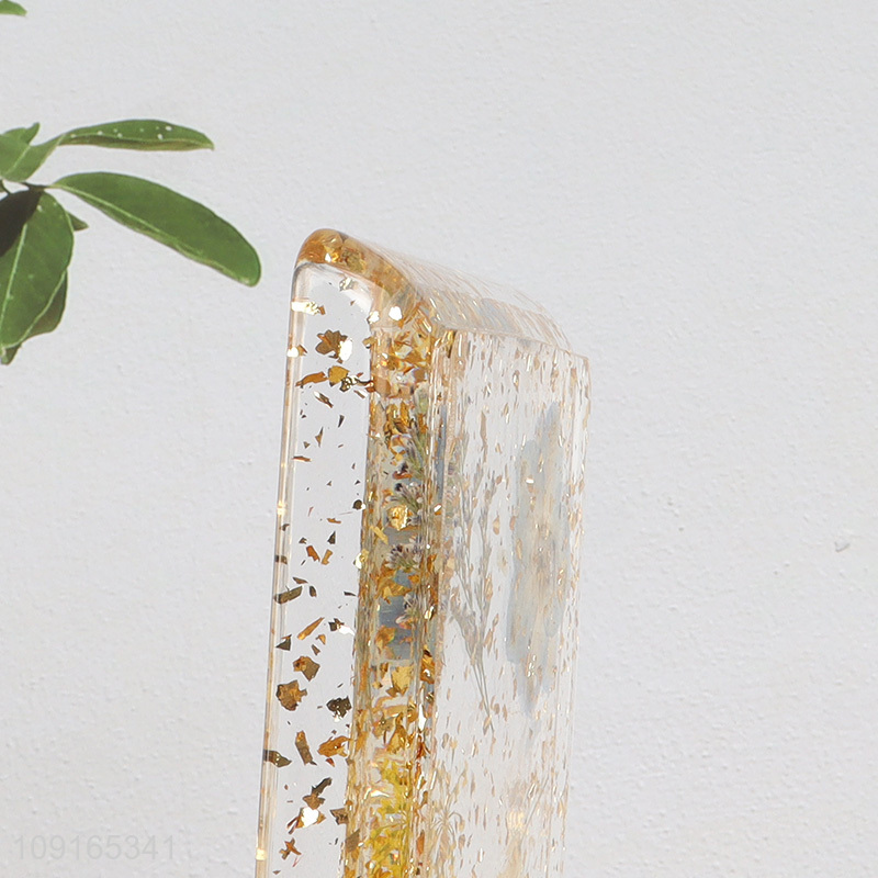 New Product Dried Flower Jewelry Tray Resin Trinket Tray Ring Dish