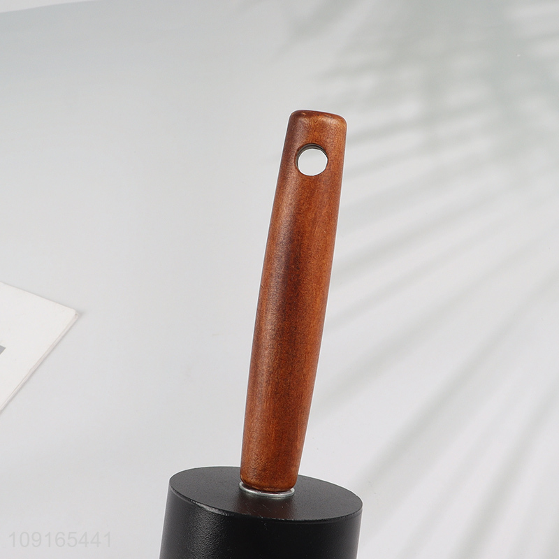 Factory Supply Carbon Steel Pet Food Scoop with Wooden Handle