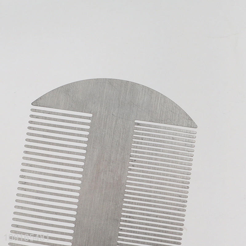 Wholesale Stainless Steel Fine Toothed Pet Comb Metal Lice Comb