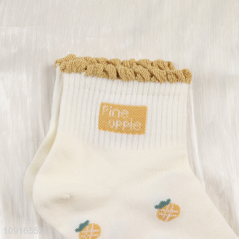 China Imports Women's Socks Cute Cotton Ruffle Socks Ankle Socks