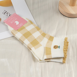 High Quality Women's Ruffle Socks Cute Breathable Cotton Ruffle Socks