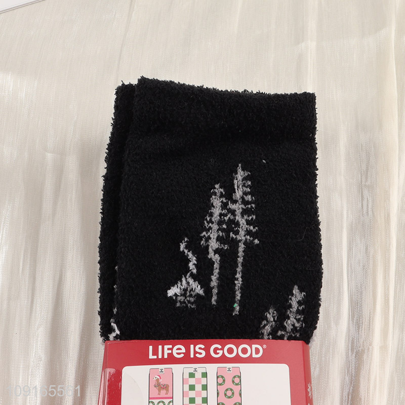 New Arrival 4 Pairs Women's Slipper Socks Winter Cozy Fuzzy Slipper Socks