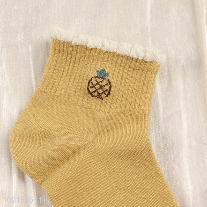 Good Quality Women's Ruffle Socks Cute Super Soft Cotton Ankle Socks