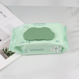 High Quality 80PCS Baby Wipes Fragrance Free Baby Hand and Face Wipes