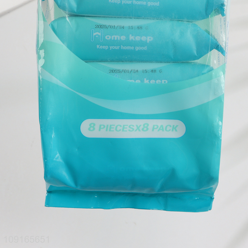 Factory Price 8X8PCS Mini Alcohol Wet Wipes Disposable Disinfectant Wipes