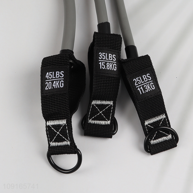 Wholesale 12-Piece Resistance Tube Bands Set Exercise Bands with Handles