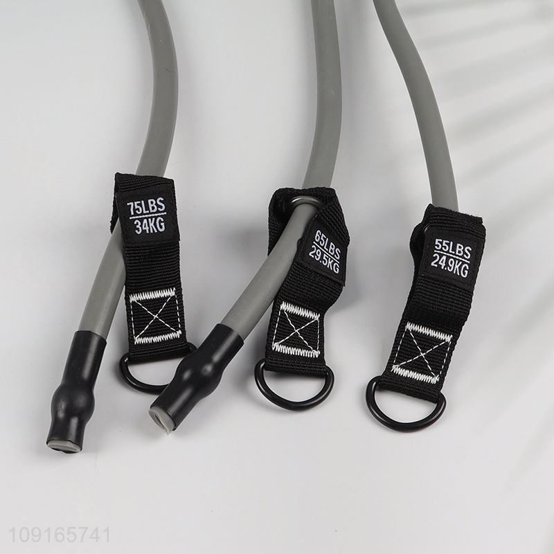 Wholesale 12-Piece Resistance Tube Bands Set Exercise Bands with Handles