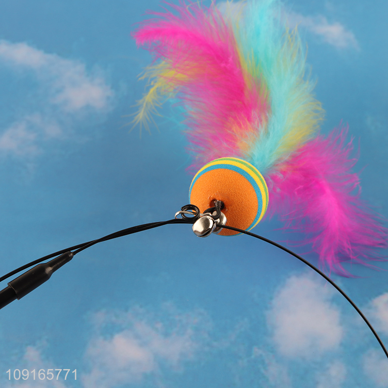 Hot selling pet cat interactive toy cat teaser cat stick