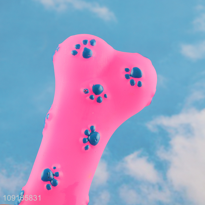 Online wholesale bone shape pvc pet chew toys training toy
