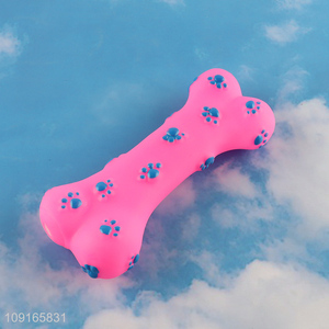 Online wholesale bone shape pvc pet chew toys training toy