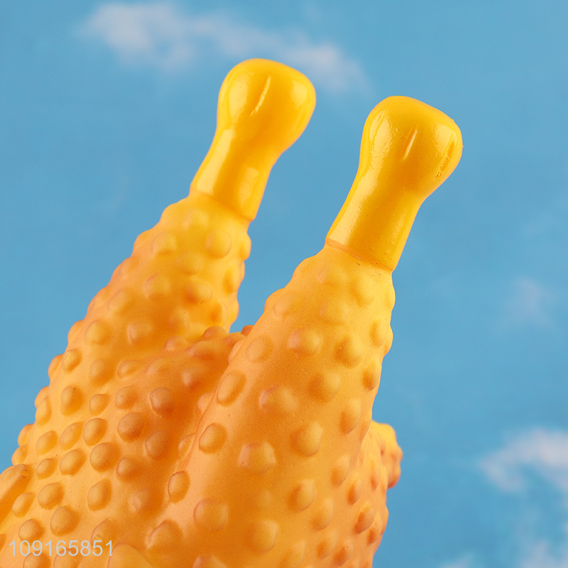 China factory chicken shape pvc pet chew toys squeaky toy