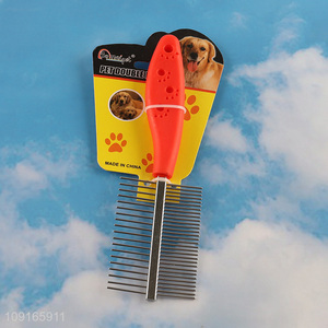 Factory price double-sided pet comb pet hair removal brush