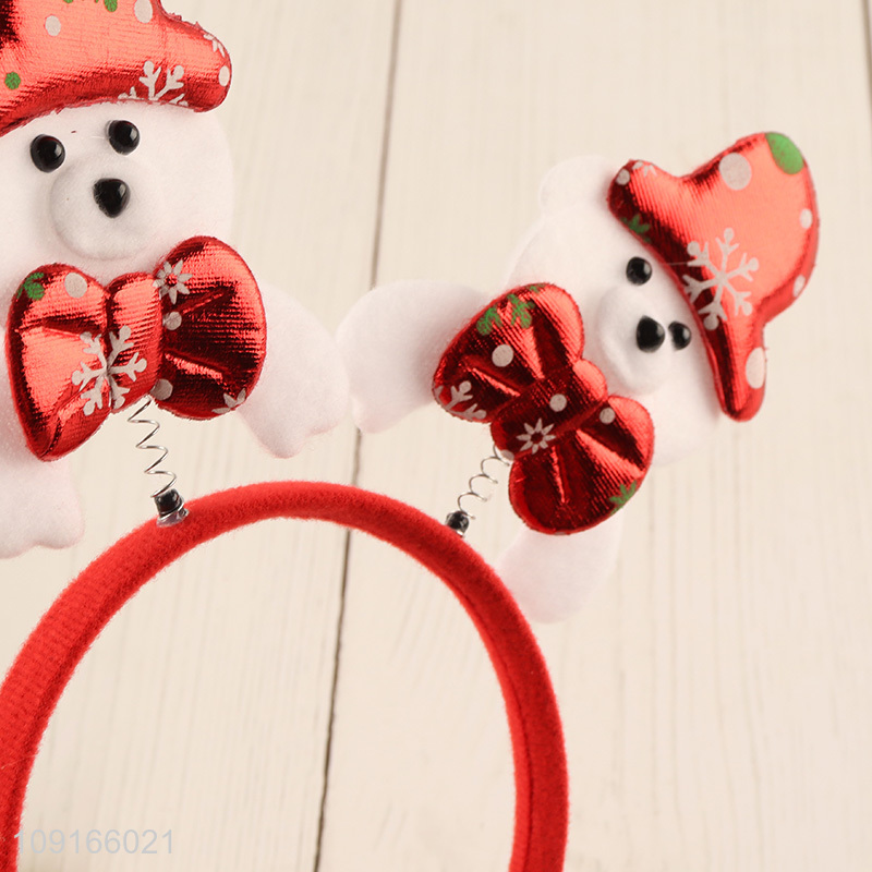 Hot sale christmas bear women christmas hair hoop wholesale