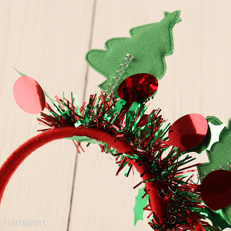 Online wholesale creative christmas hair hoop xmas tree hair hoop