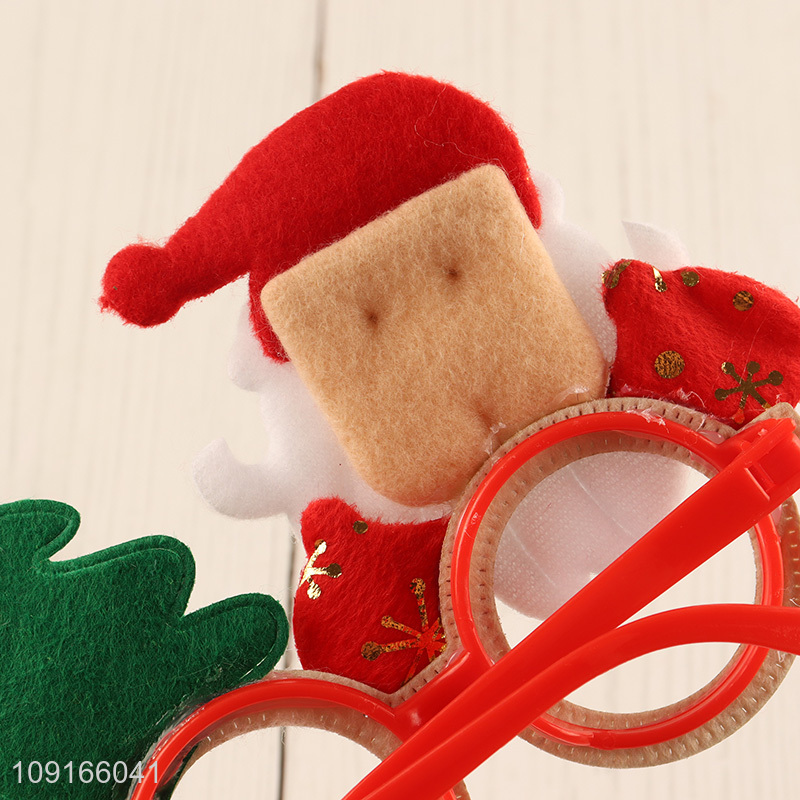 Top sale creative Santa claus christmas glasses party glasses