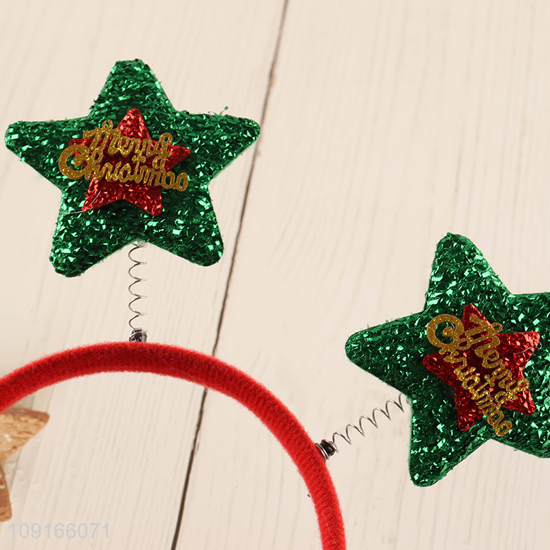 Good selling star shape christmas hair hoop hair accessories