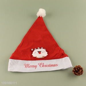 Top selling creative polyester Santa hat christmas hat wholesale