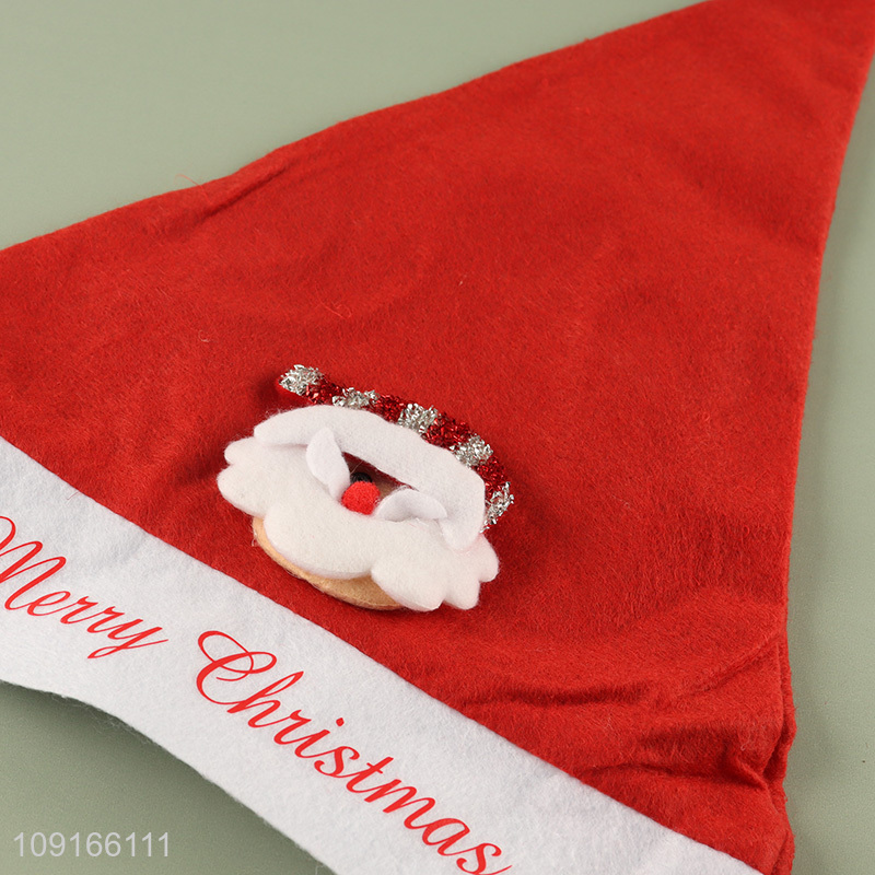 Top selling creative polyester Santa hat christmas hat wholesale