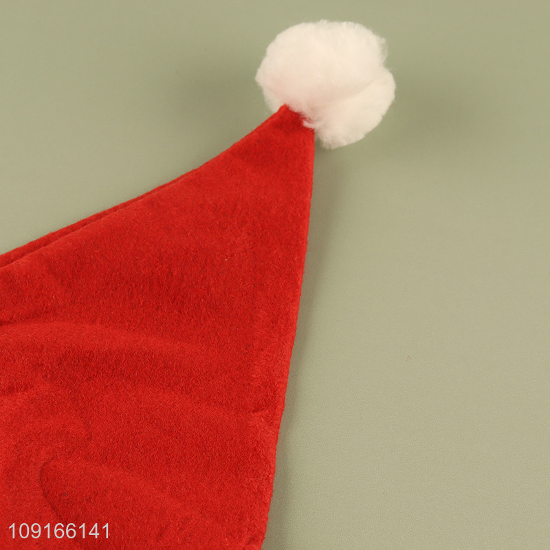 Best price party supplies polyester Santa hat christmas hat