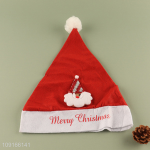 Best price party supplies polyester Santa hat christmas hat