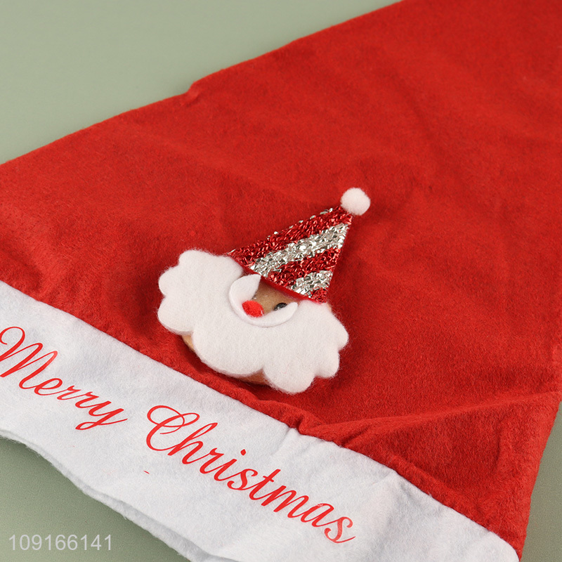Best price party supplies polyester Santa hat christmas hat