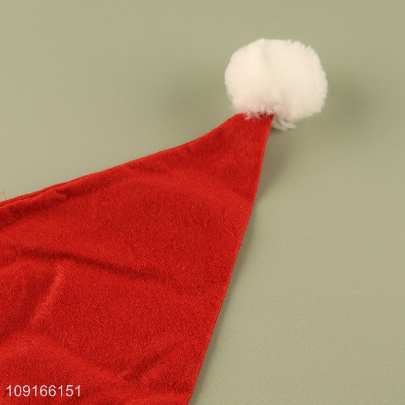 Hot selling polyester Santa hat christmas hat for christmas party supplies