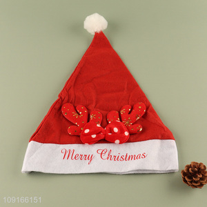 Hot selling polyester Santa hat christmas hat for christmas party supplies