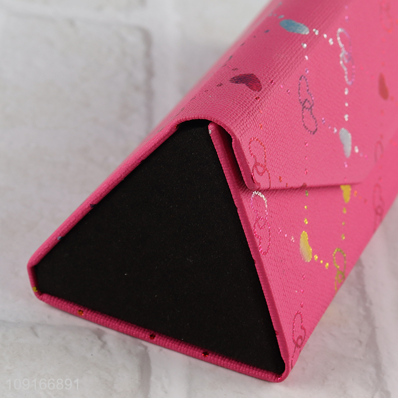 Factory price multicolor triangle glasses box glasses case sunglasses case