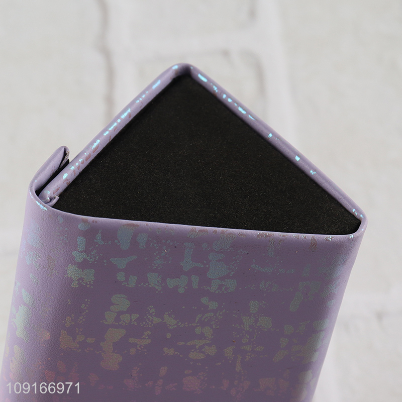 Hot sale folding fashion triangle glasses box glasses case sunglasses case