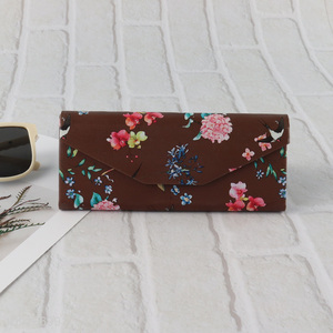 Factory price flower printed triangle glasses box glasses case sunglasses case