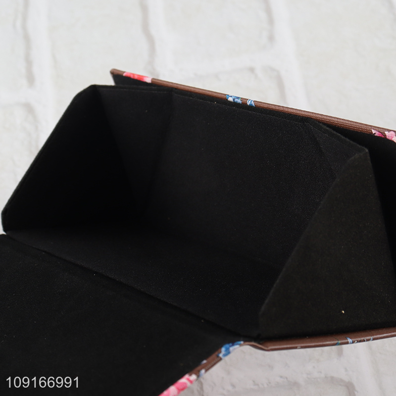 Factory price flower printed triangle glasses box glasses case sunglasses case