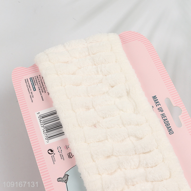 New Product Bowknot Makeup Headband Elastic Fluffy Shower Headband