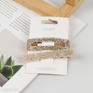 High Quality 2PCS Luxury Hair Clips Hair Barrettes Fashion Hair Accessories