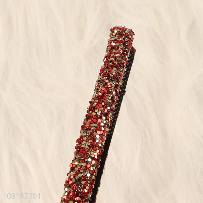 New Arrival Thin Headbands Glitter Sequin Sparkly Headbands for Women