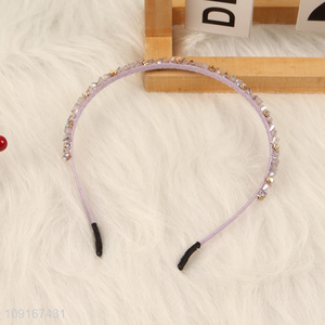 Hot Sale Crystal Rhinestone Headbands Beaded Hair Hoops for Women Girls