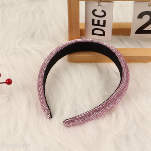 Hot Selling Rhinestone Headband Crystal Bling Headbands for Women Girls