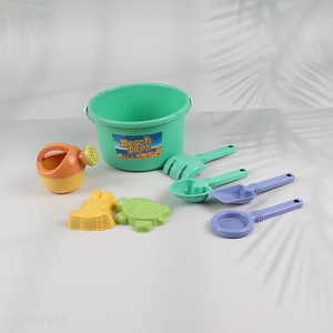 China Wholesale Plastic Kids Beach Toys Sand Toy Set with Sand Molds