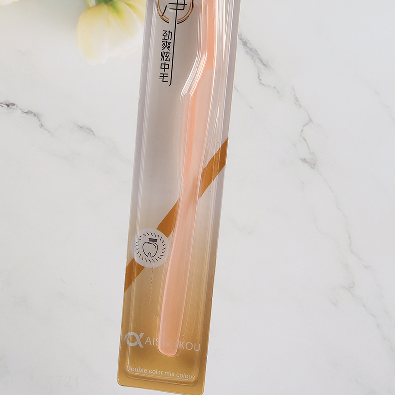 Online Wholesale Adults Toothbrush Manual Toothbrush with Medium Nylon Bristles