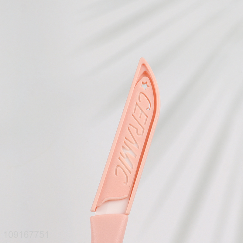 Hot Selling Ceramic Fruit and Vegetable Paring Knife with Protective Sheath