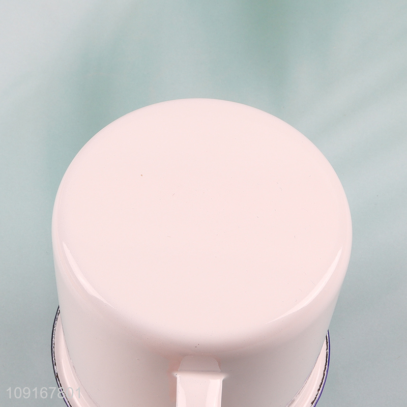 Factory Supply 500ML Custom Logo Enamel Drinking Mugs Vintage Style Water Cup