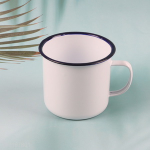 Factory Supply 500ML Custom Logo Enamel Drinking Mugs Vintage Style Water Cup