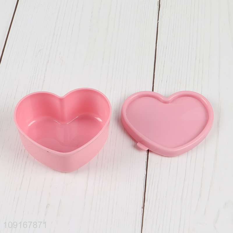 Factory Price 5PCS Mini Heart Shaped Plastic Food Storage Containers Set
