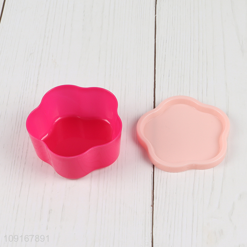 Factory Supply 5PCS Mini Flower Shaped Plastic Food Storage Containers