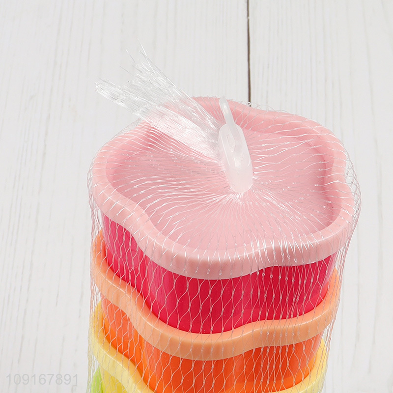 Factory Supply 5PCS Mini Flower Shaped Plastic Food Storage Containers