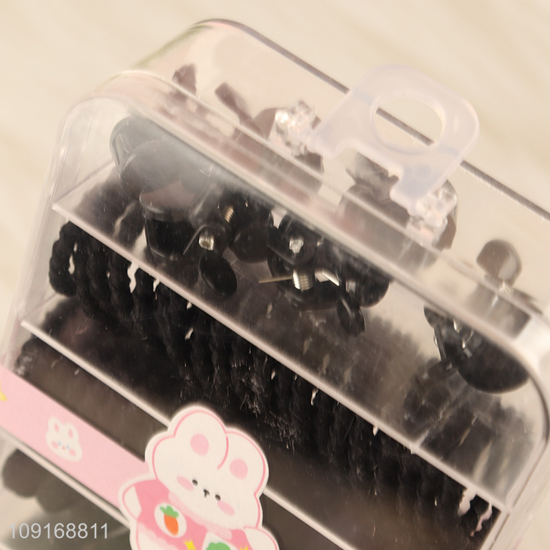 Top sale black girls hair band hiar accessories hair clips set